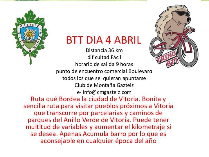 Foto Vuelta a Vitoria Gasteiz 36 Km facil 